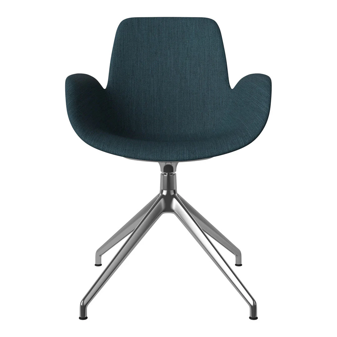 Seed Armchair - Upholstered - 4 - Star Base w/ Gliders - Chrome - Image 46