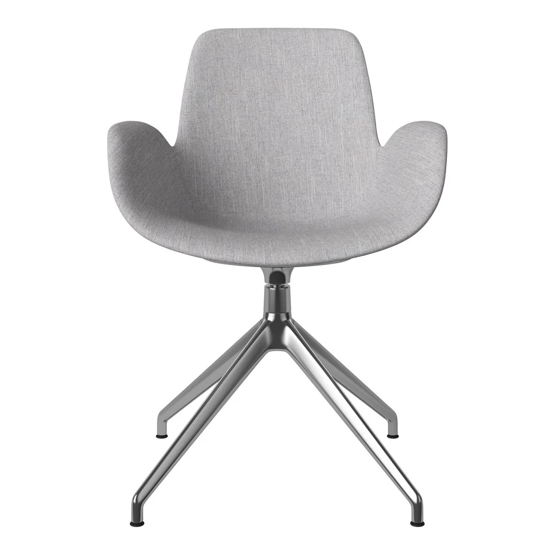 Seed Armchair - Upholstered - 4 - Star Base w/ Gliders - Chrome - Image 49