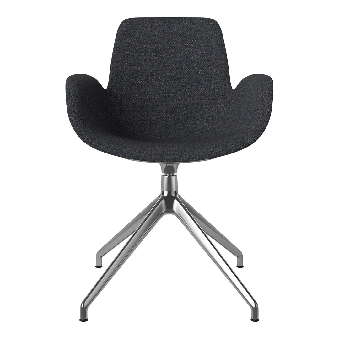 Seed Armchair - Upholstered - 4 - Star Base w/ Gliders - Chrome - Image 55
