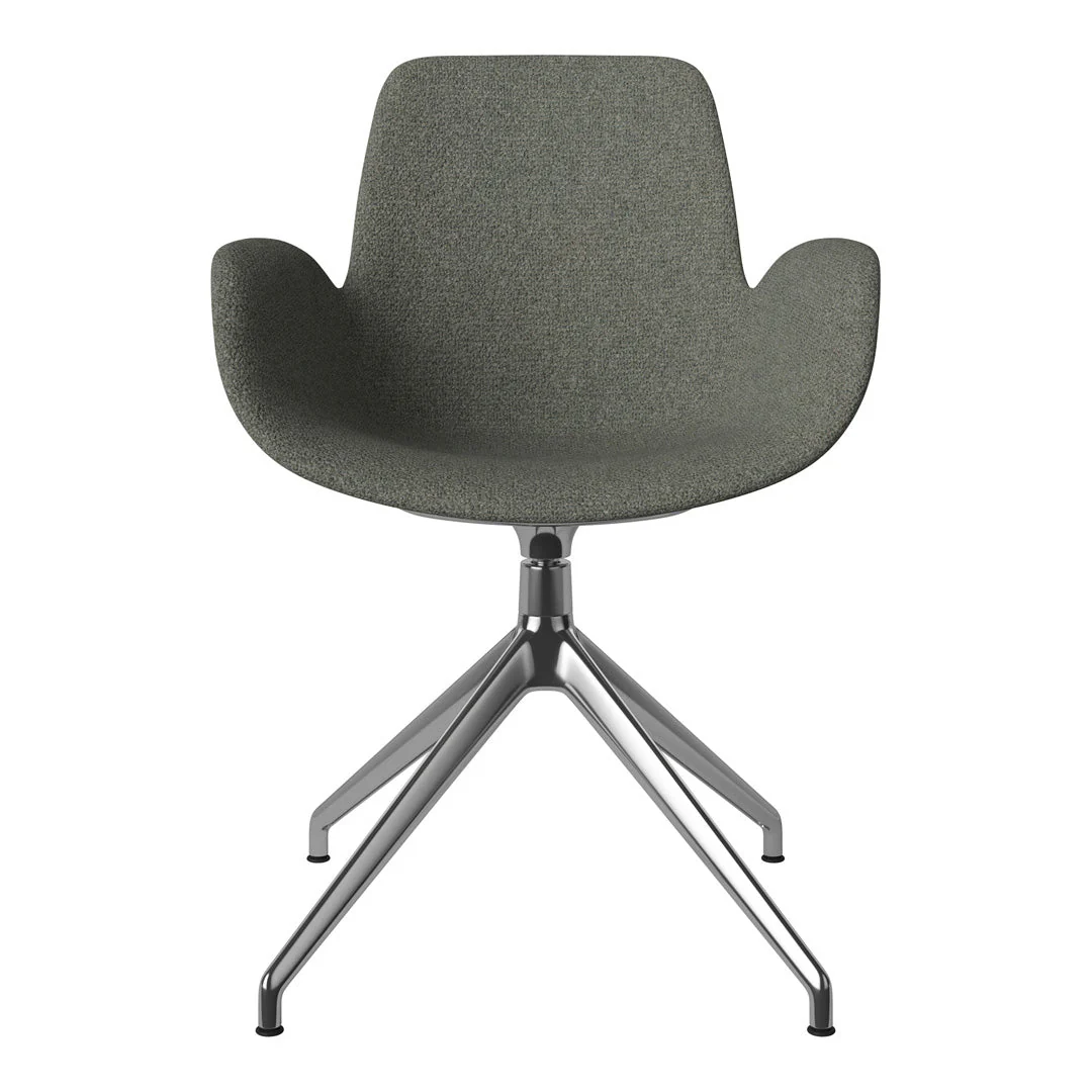 Seed Armchair - Upholstered - 4 - Star Base w/ Gliders - Chrome - Image 61