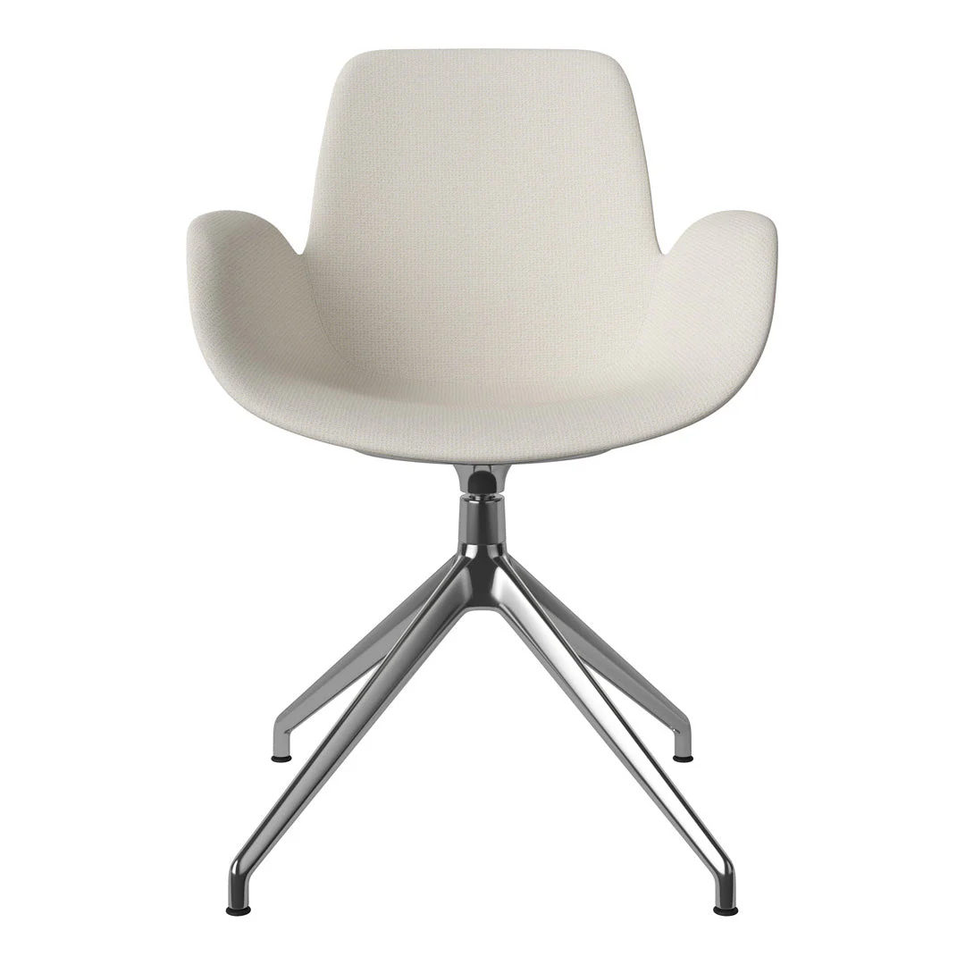 Seed Armchair - Upholstered - 4 - Star Base w/ Gliders - Chrome - Image 64