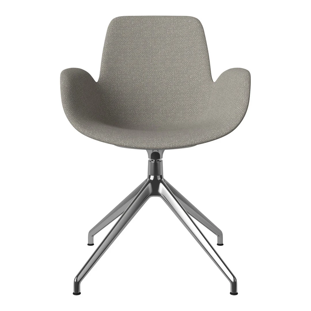 Seed Armchair - Upholstered - 4 - Star Base w/ Gliders - Chrome - Image 67