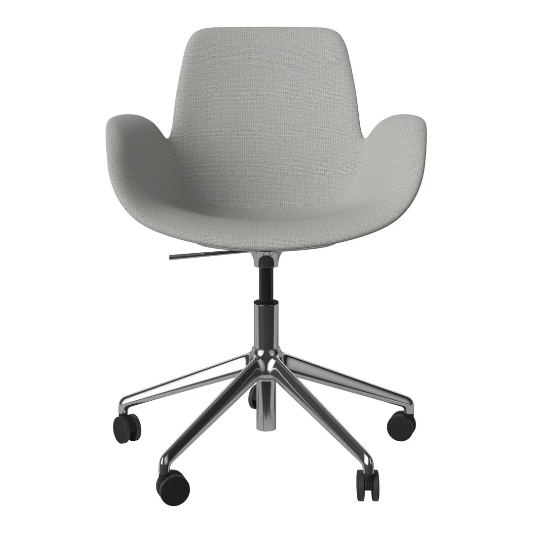 Seed Armchair - Upholstered - 5 - Star Base w/ Wheels - Chrome - Image 28