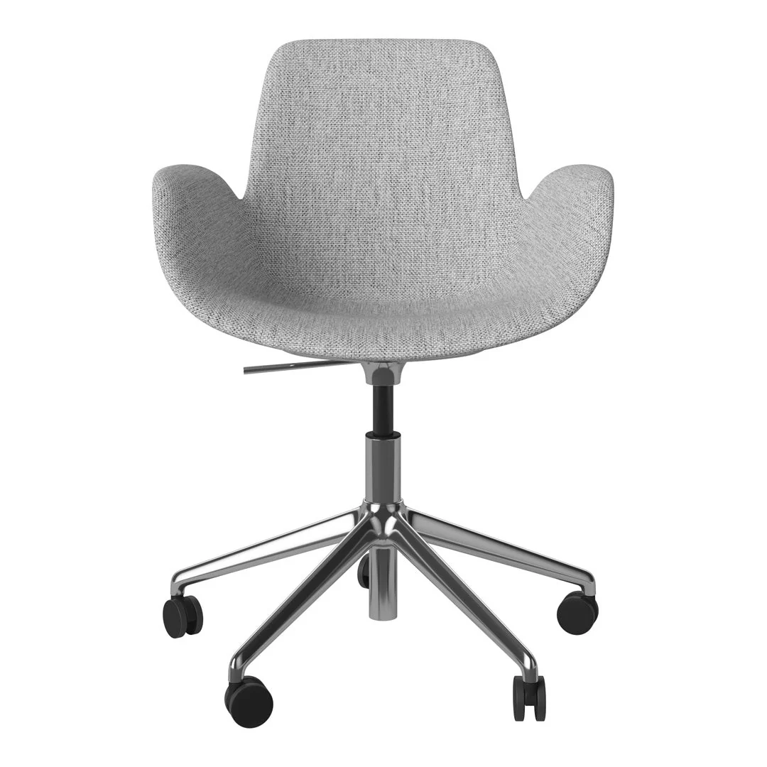 Seed Armchair - Upholstered - 5 - Star Base w/ Wheels - Chrome - Image 32