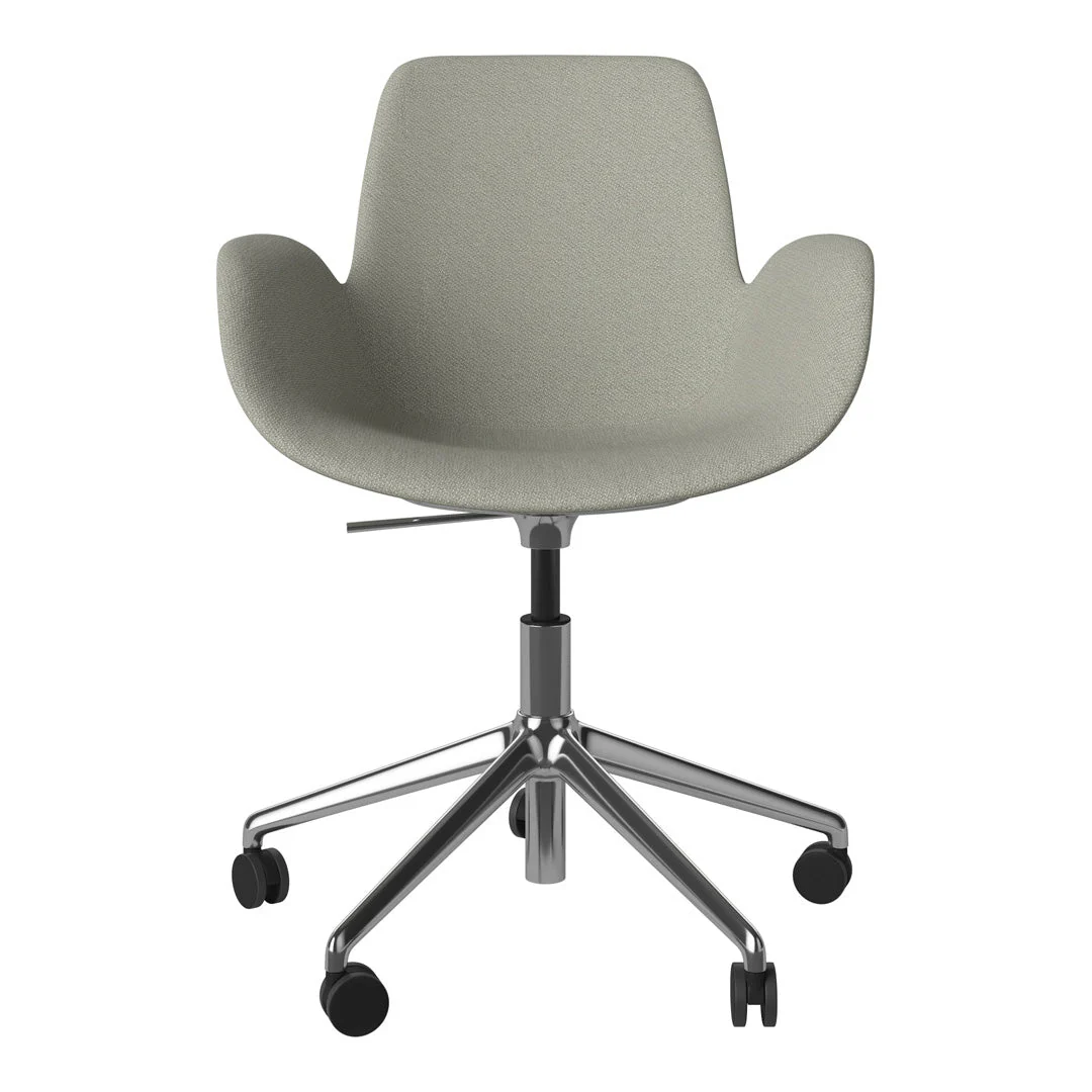 Seed Armchair - Upholstered - 5 - Star Base w/ Wheels - Chrome - Image 50