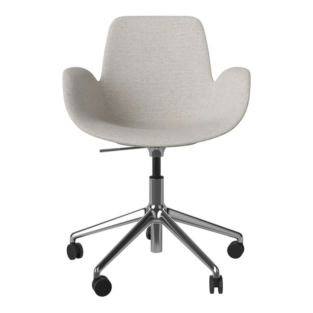 Seed Armchair - Upholstered - 5 - Star Base w/ Wheels - Chrome - Image 55