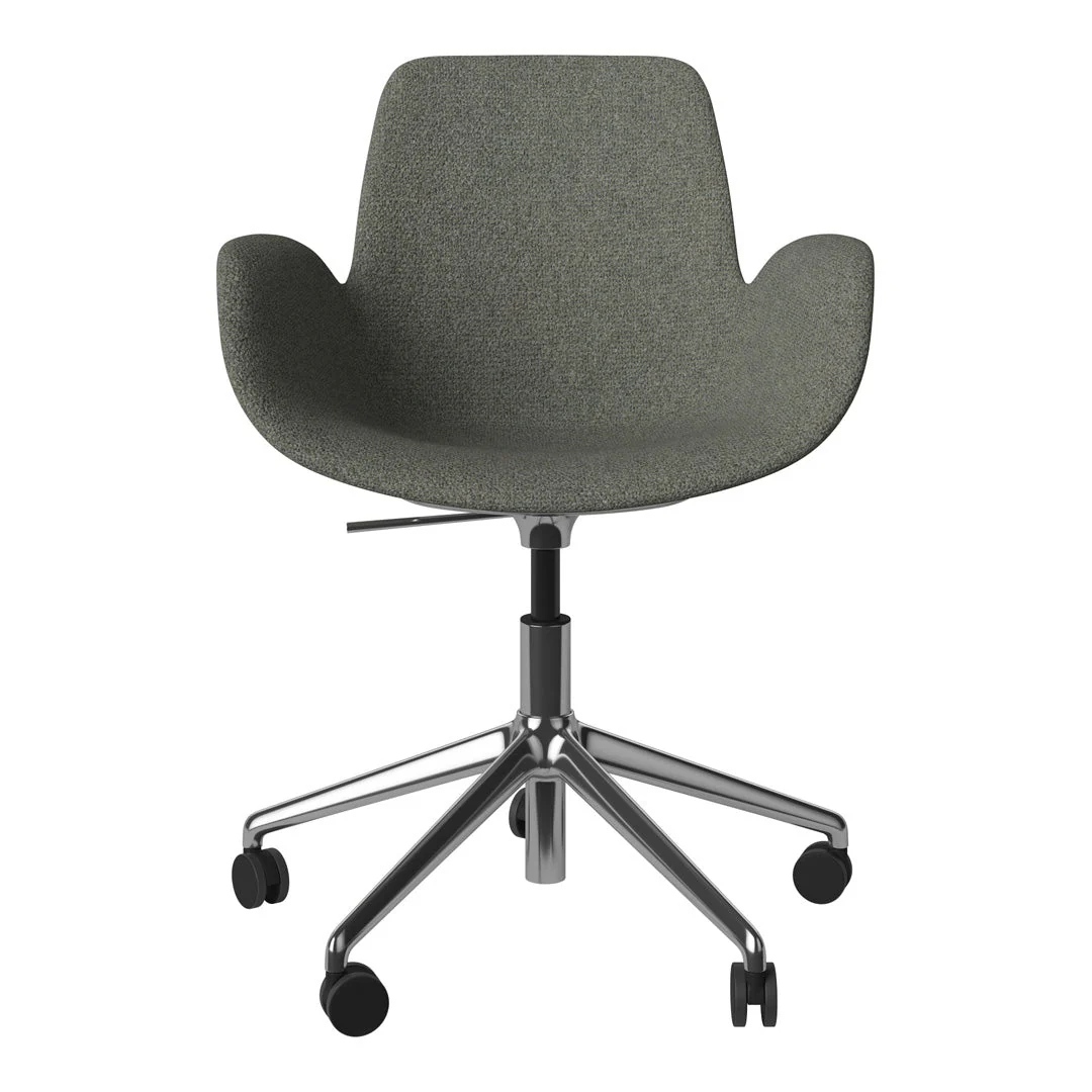 Seed Armchair - Upholstered - 5 - Star Base w/ Wheels - Chrome - Image 61