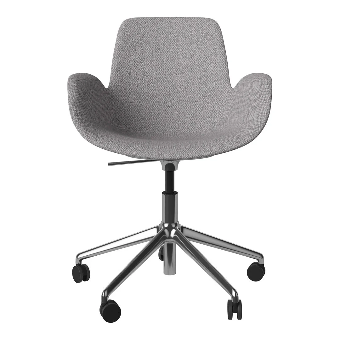 Seed Armchair - Upholstered - 5 - Star Base w/ Wheels - Chrome - Image 65