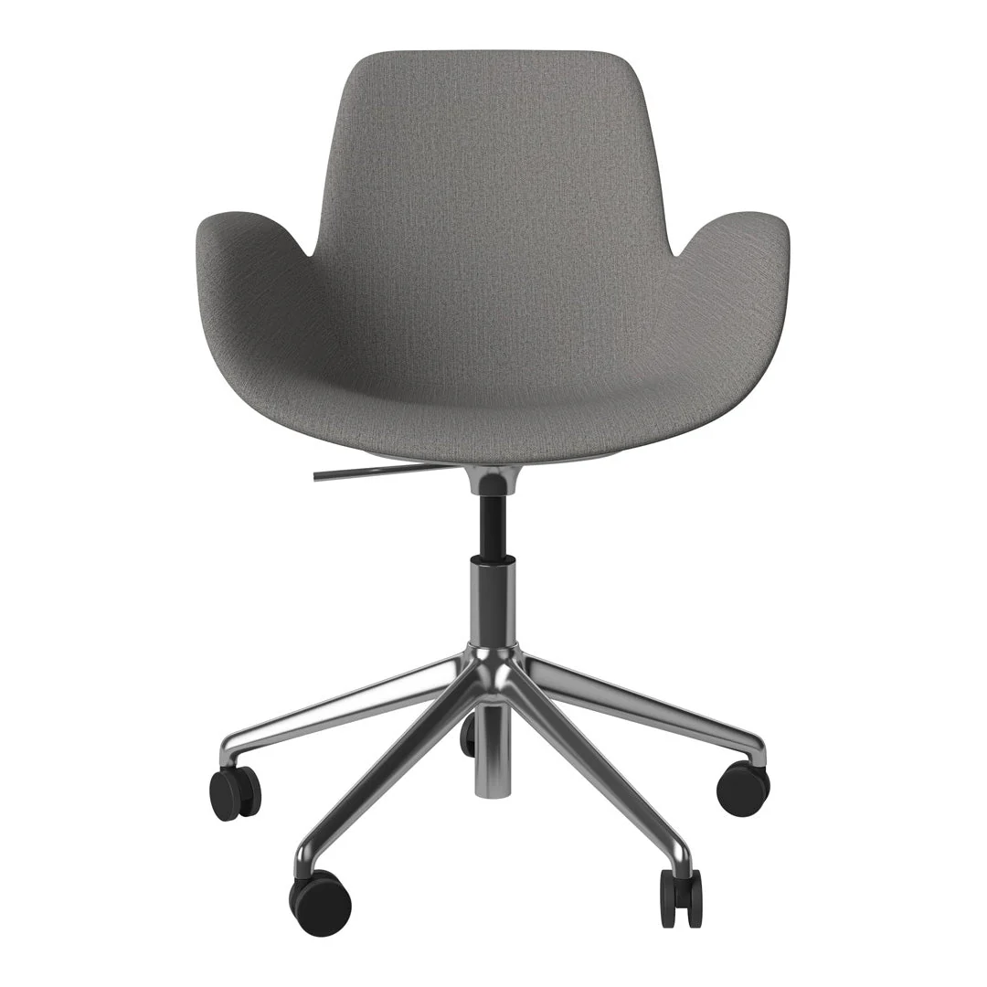 Seed Armchair - Upholstered - 5 - Star Base w/ Wheels - Chrome - Image 66