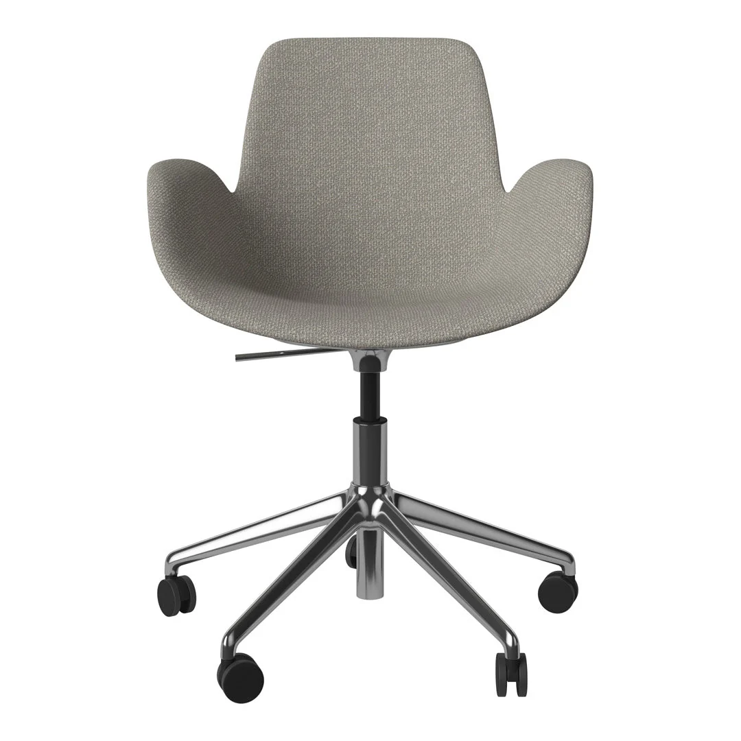 Seed Armchair - Upholstered - 5 - Star Base w/ Wheels - Chrome - Image 7