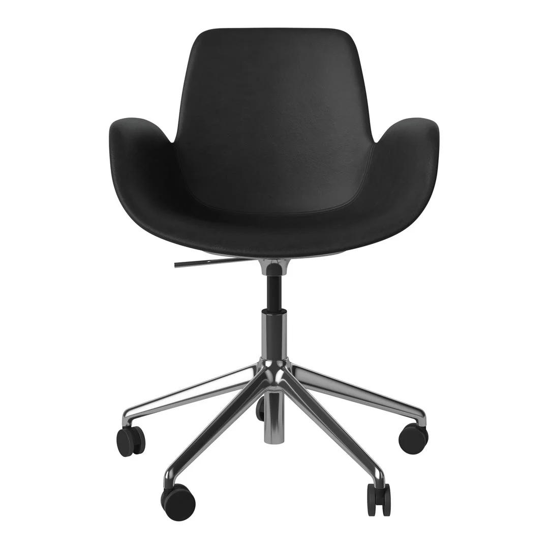 Seed Armchair - Upholstered - 5 - Star Base w/ Wheels - Chrome - Image 71