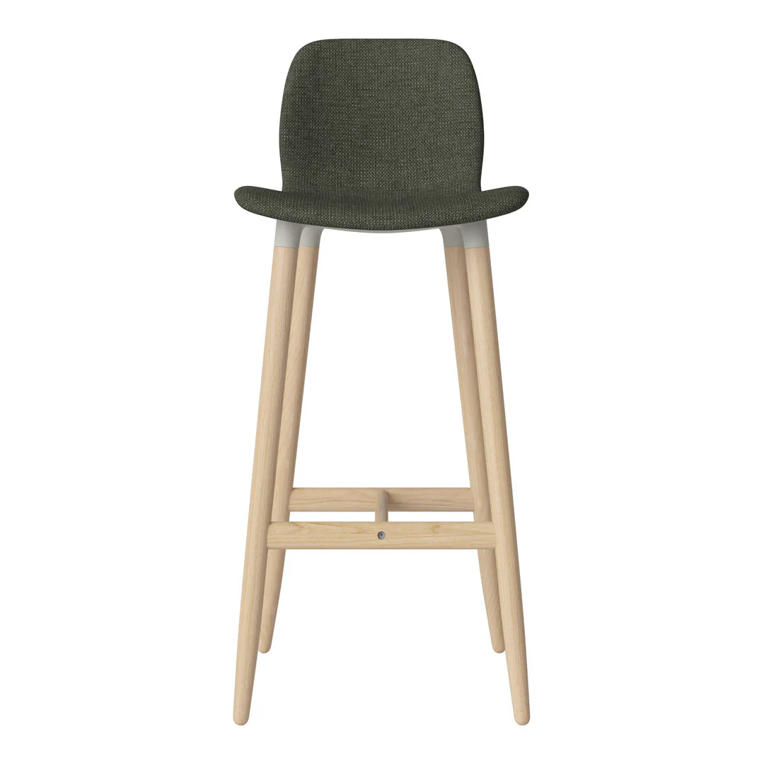 Seed Bar Chair - Upholstered - Oiled Oak Base, White Pigmented - Image 57
