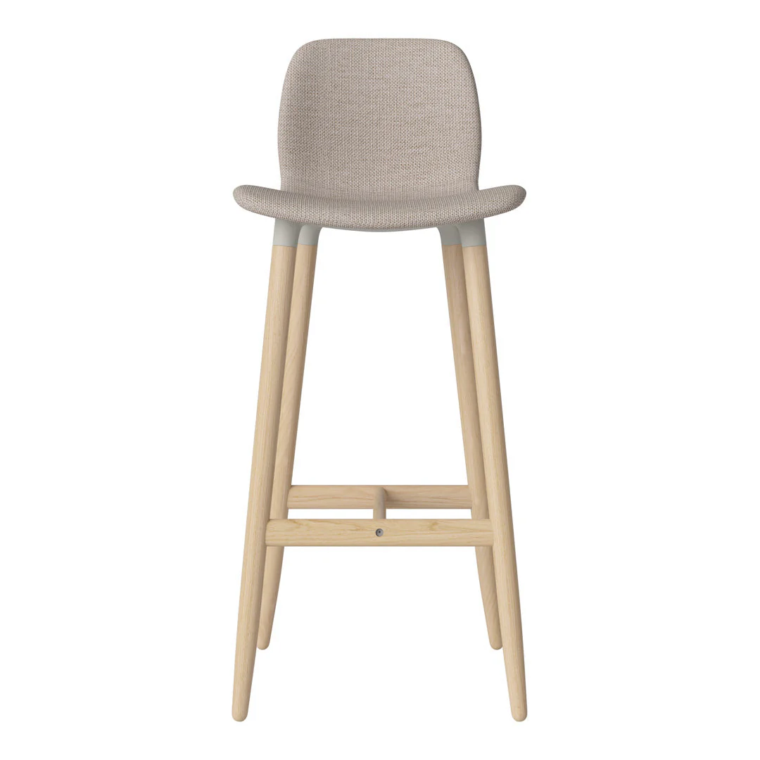 Seed Bar Chair - Upholstered - Oiled Oak Base, White Pigmented - Image 64