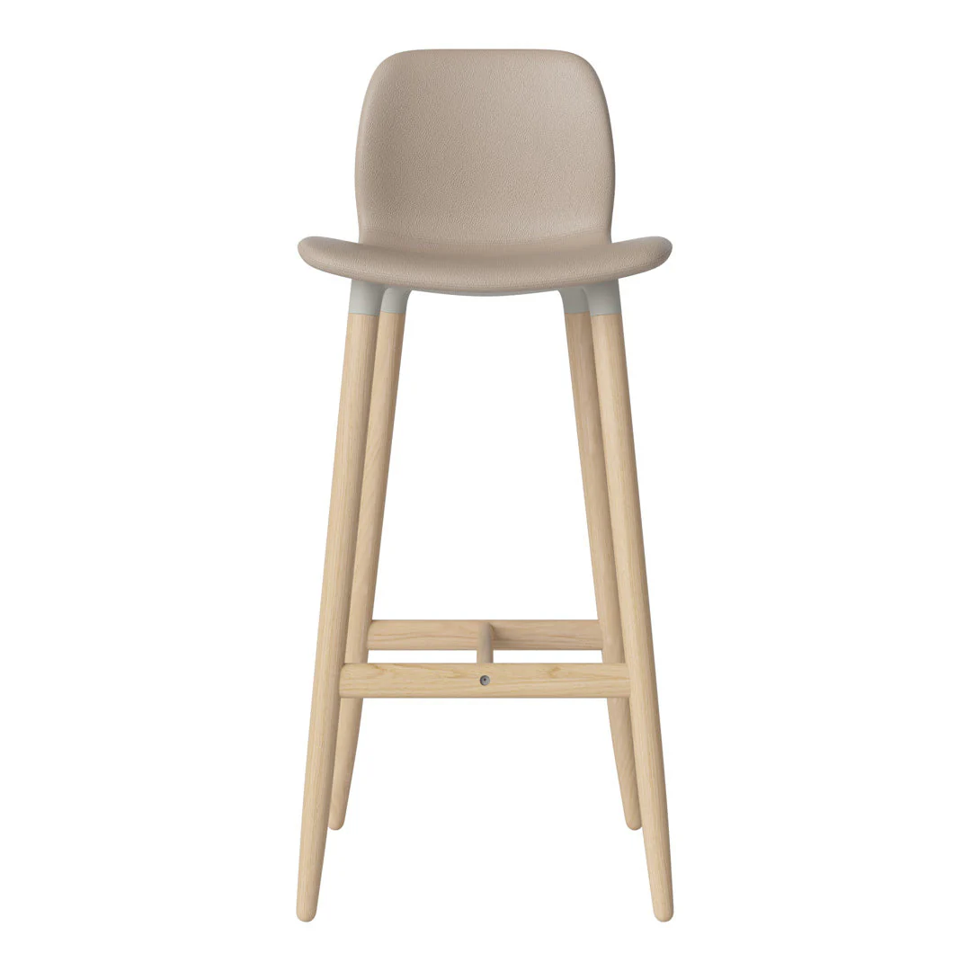 Seed Bar Chair - Upholstered - Oiled Oak Base, White Pigmented - Image 69