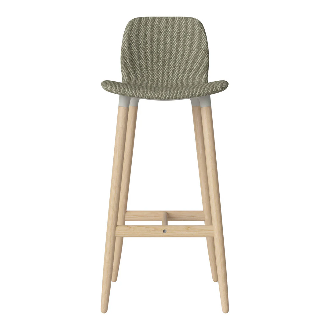 Seed Bar Chair - Upholstered - Oiled Oak Base, White Pigmented - Image 74
