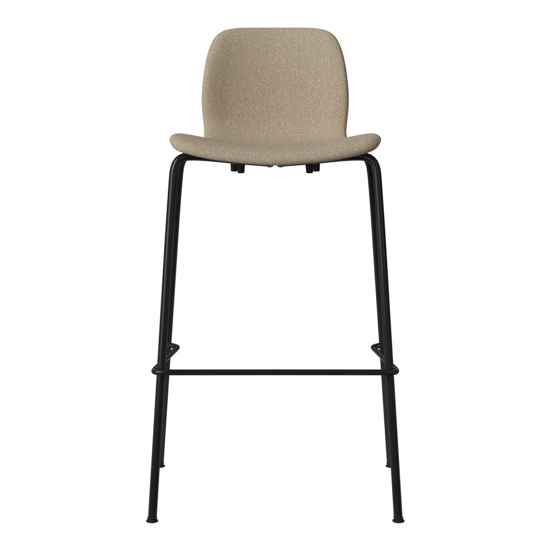 Seed Bar Chair - Upholstered - Steel Base, Black Lacquered - Image 17