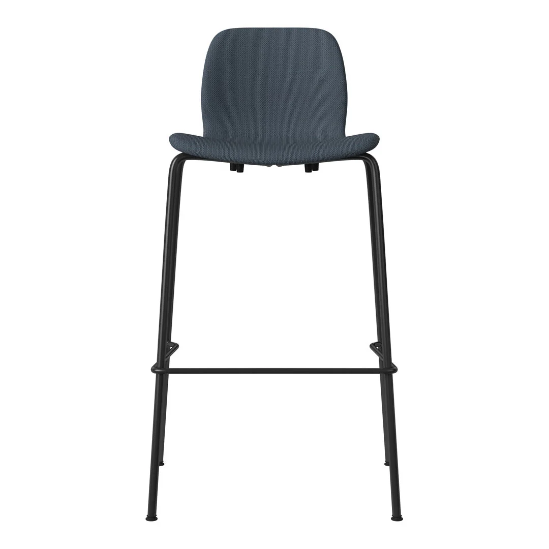 Seed Bar Chair - Upholstered - Steel Base, Black Lacquered - Image 23
