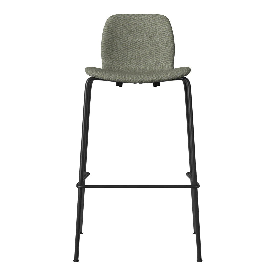 Seed Bar Chair - Upholstered - Steel Base, Black Lacquered - Image 53