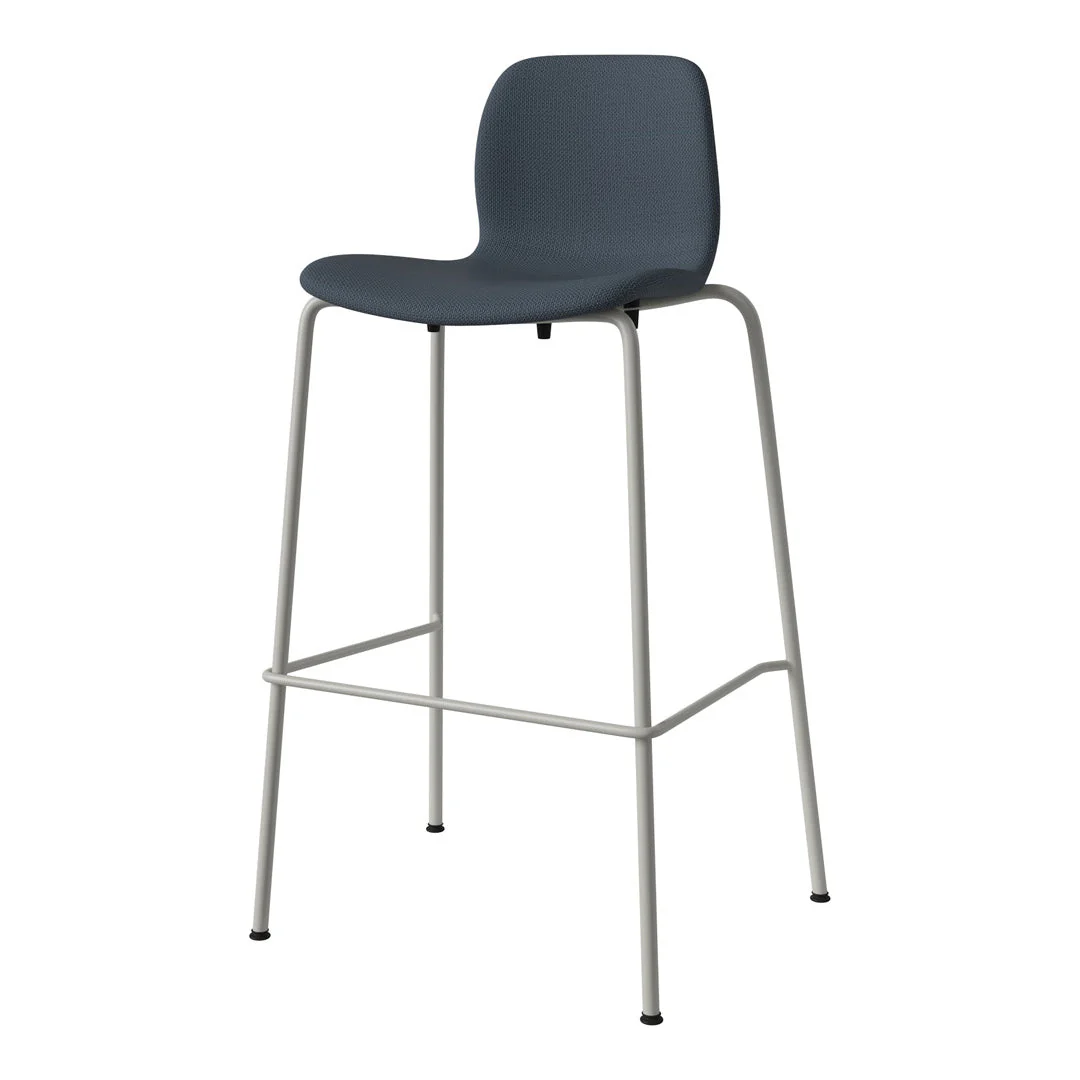 Seed Bar Chair - Upholstered - Steel Base, Grey Lacquered - Image 10