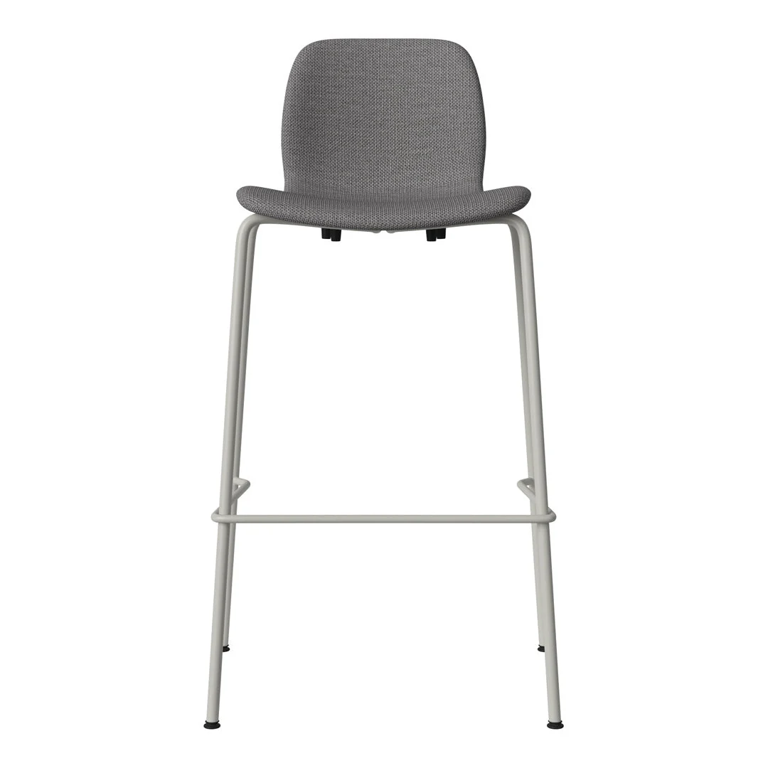 Seed Bar Chair - Upholstered - Steel Base, Grey Lacquered - Image 16