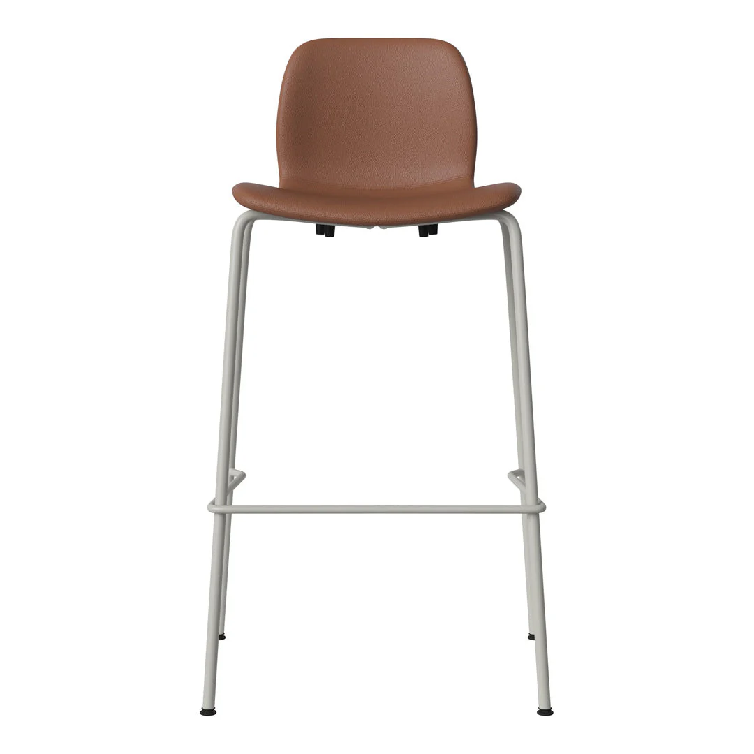 Seed Bar Chair - Upholstered - Steel Base, Grey Lacquered - Image 17