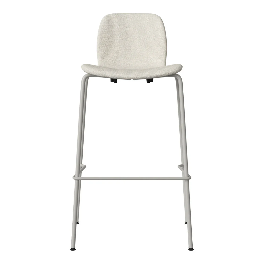 Seed Bar Chair - Upholstered - Steel Base, Grey Lacquered - Image 18
