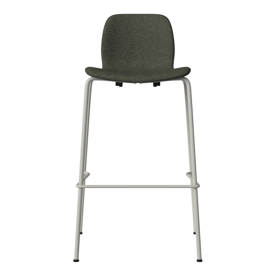 Seed Bar Chair - Upholstered - Steel Base, Grey Lacquered - Image 19