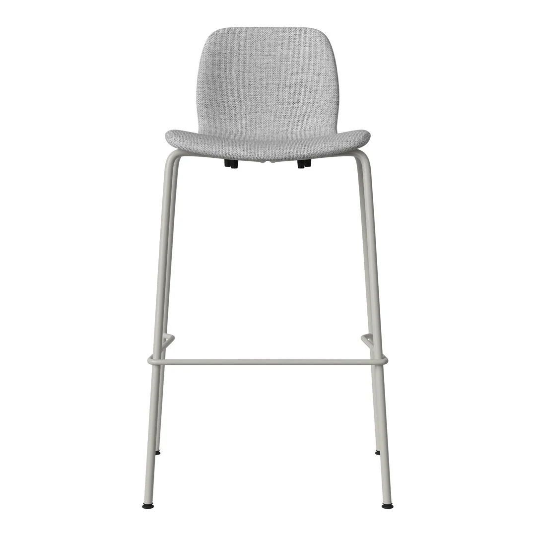 Seed Bar Chair - Upholstered - Steel Base, Grey Lacquered - Image 20