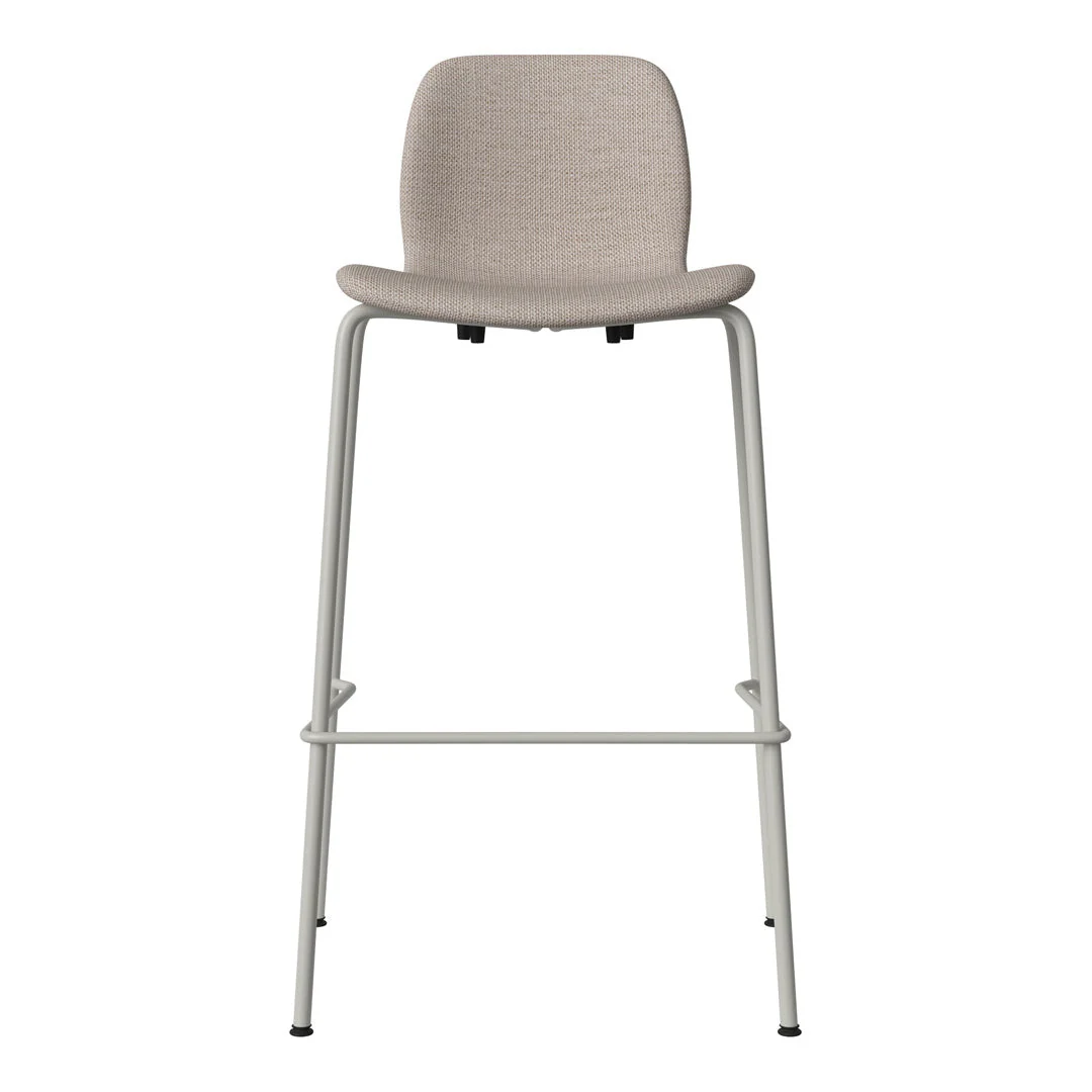 Seed Bar Chair - Upholstered - Steel Base, Grey Lacquered - Image 21