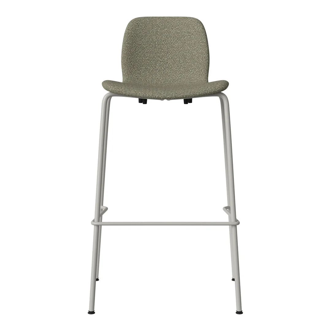 Seed Bar Chair - Upholstered - Steel Base, Grey Lacquered - Image 23