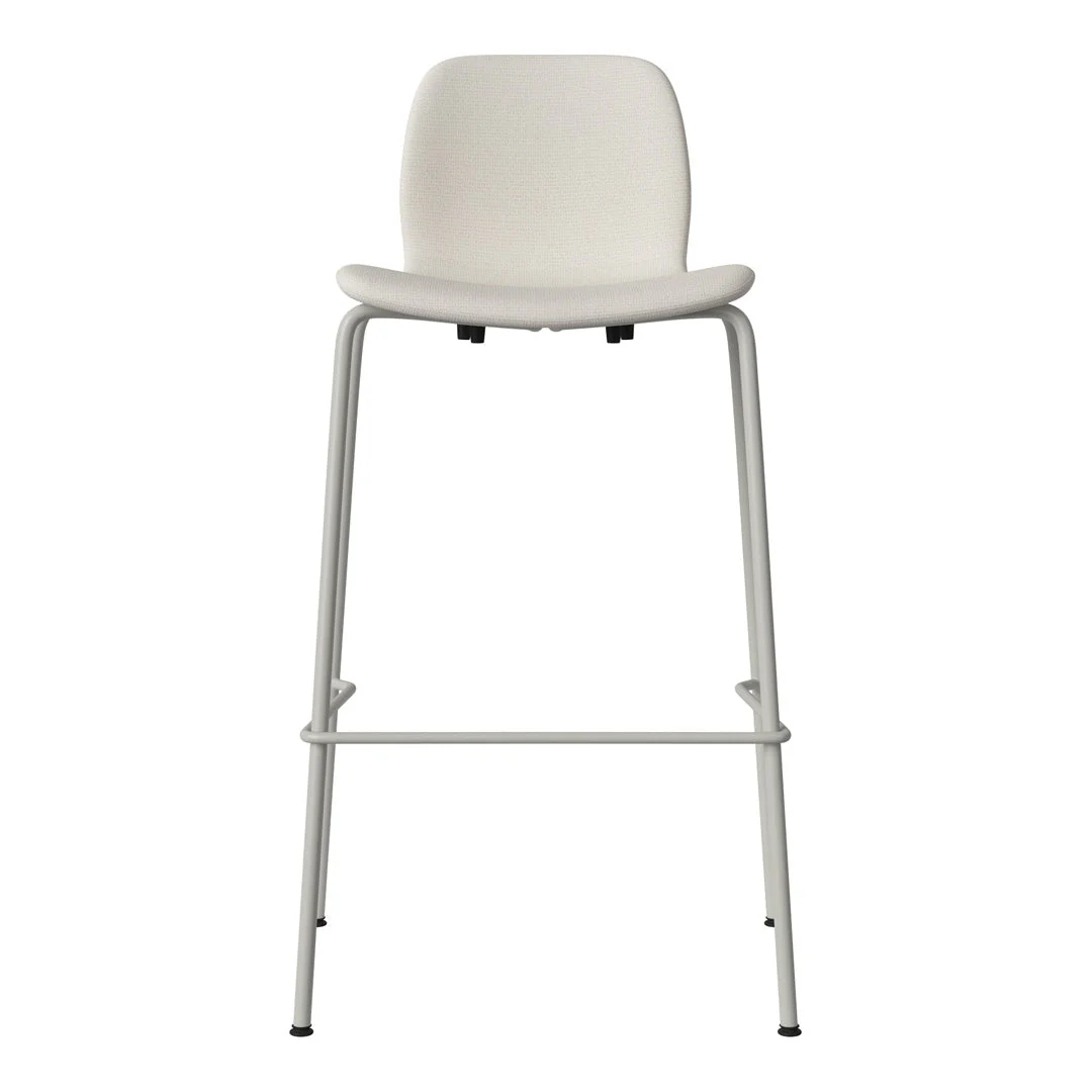 Seed Bar Chair - Upholstered - Steel Base, Grey Lacquered - Image 24