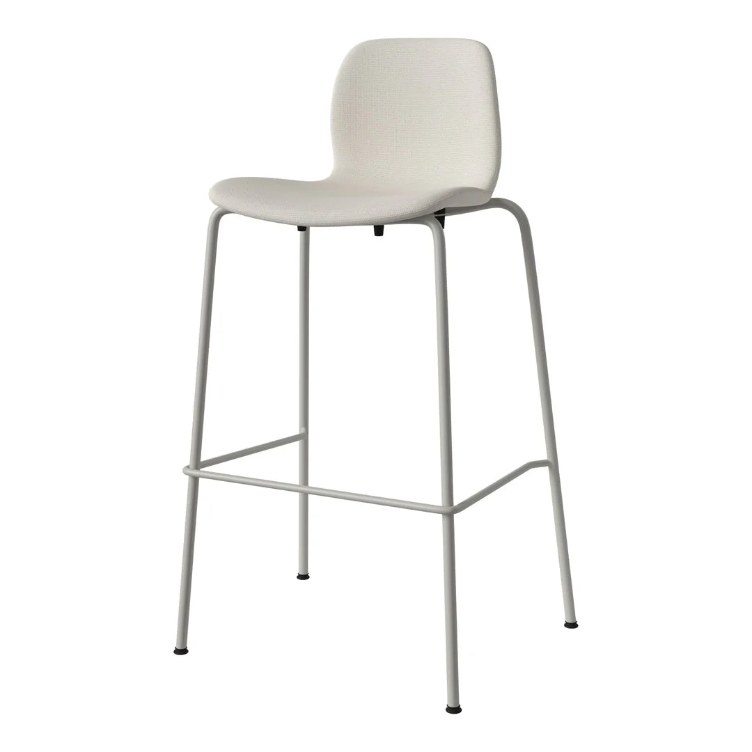 Seed Bar Chair - Upholstered - Steel Base, Grey Lacquered - Image 25