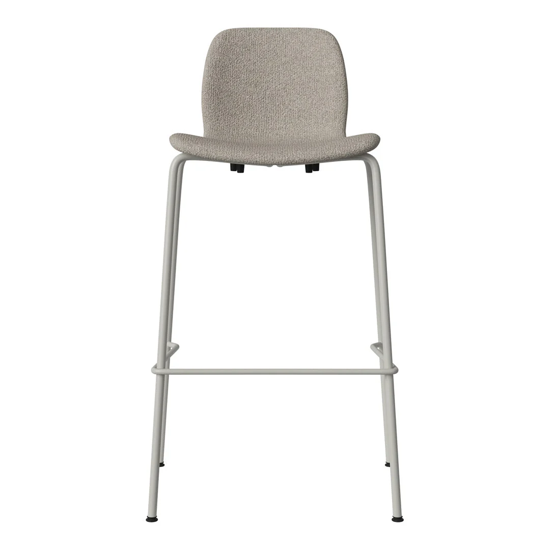 Seed Bar Chair - Upholstered - Steel Base, Grey Lacquered - Image 26