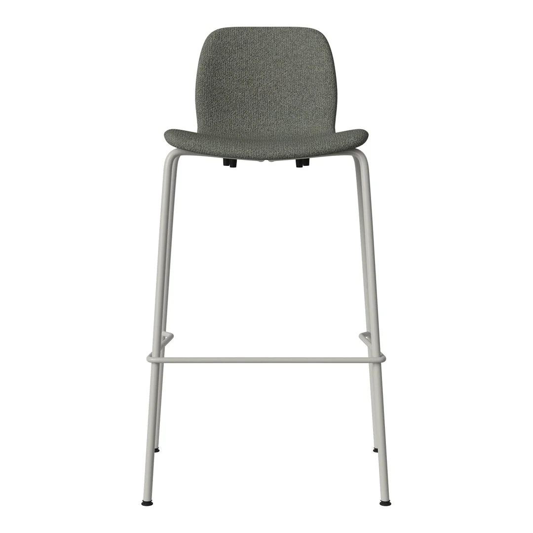 Seed Bar Chair - Upholstered - Steel Base, Grey Lacquered - Image 29