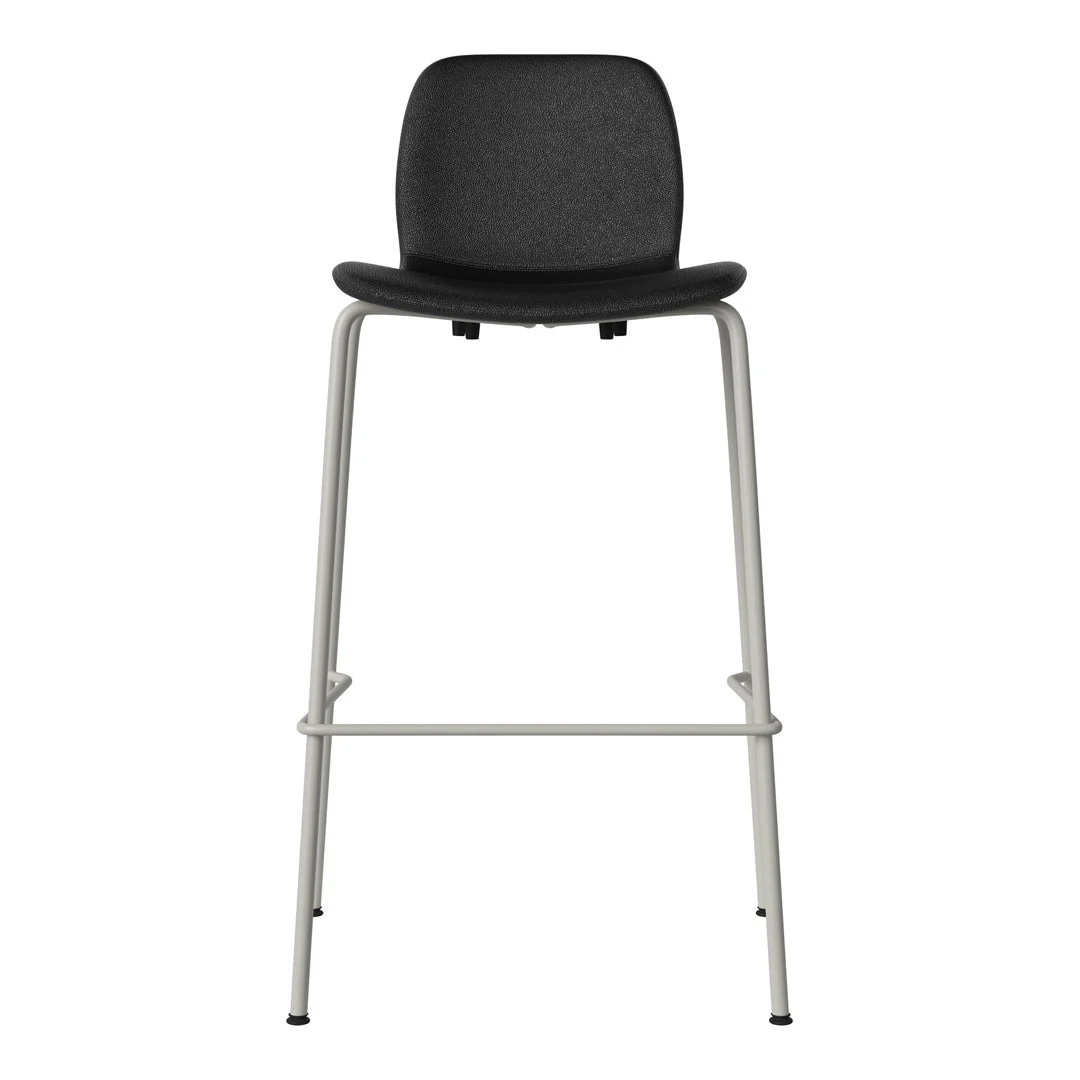 Seed Bar Chair - Upholstered - Steel Base, Grey Lacquered - Image 30