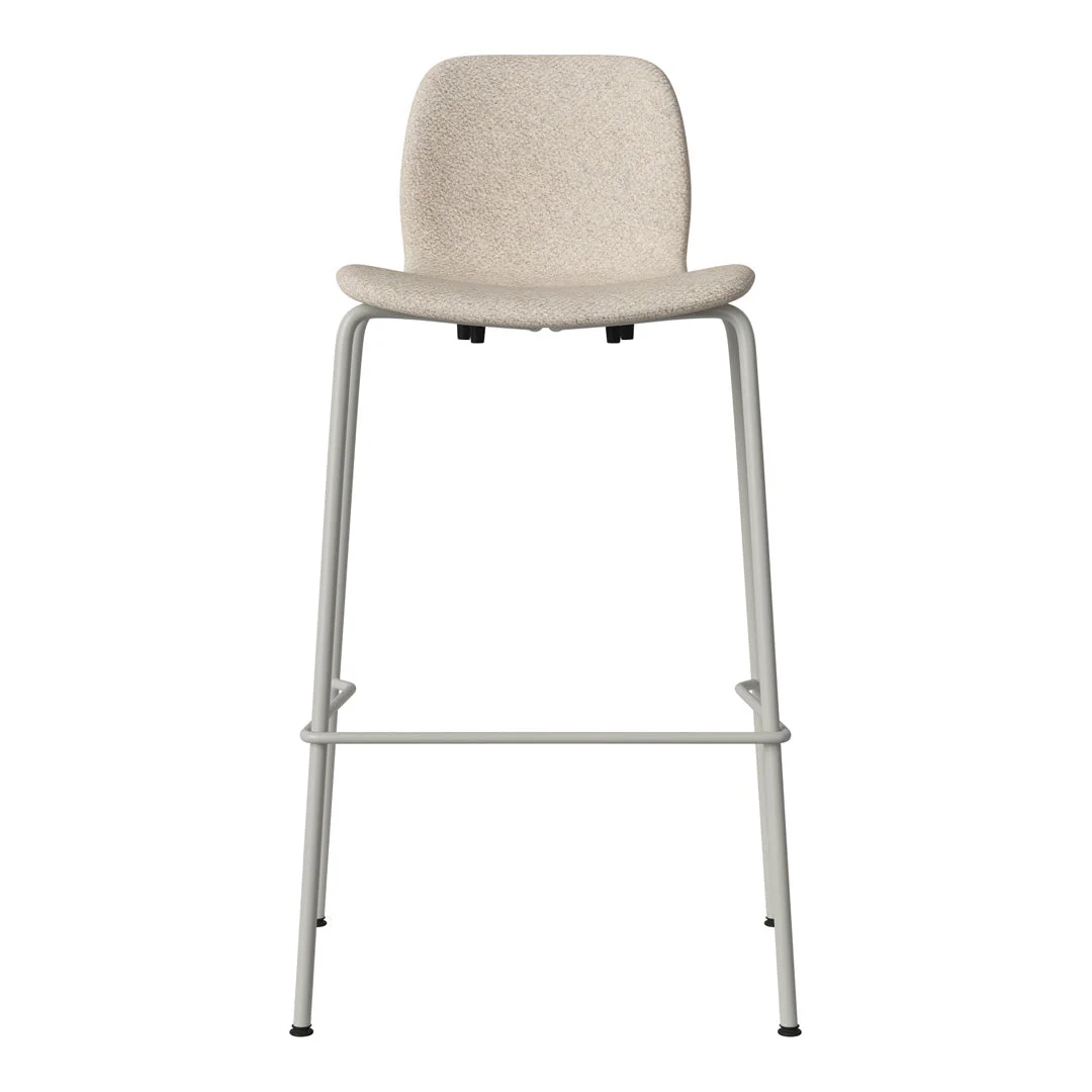 Seed Bar Chair - Upholstered - Steel Base, Grey Lacquered - Image 32