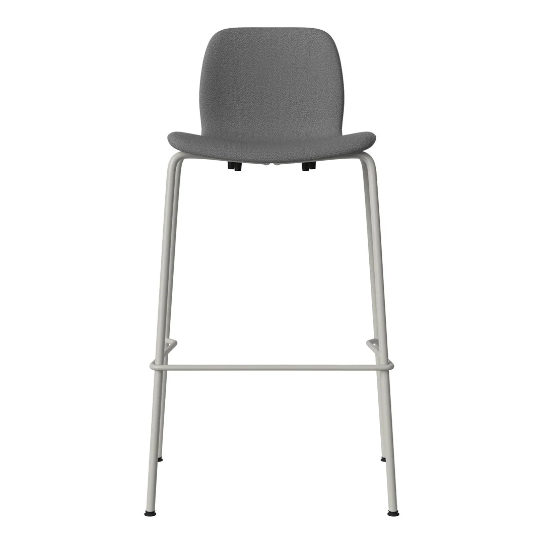 Seed Bar Chair - Upholstered - Steel Base, Grey Lacquered - Image 34