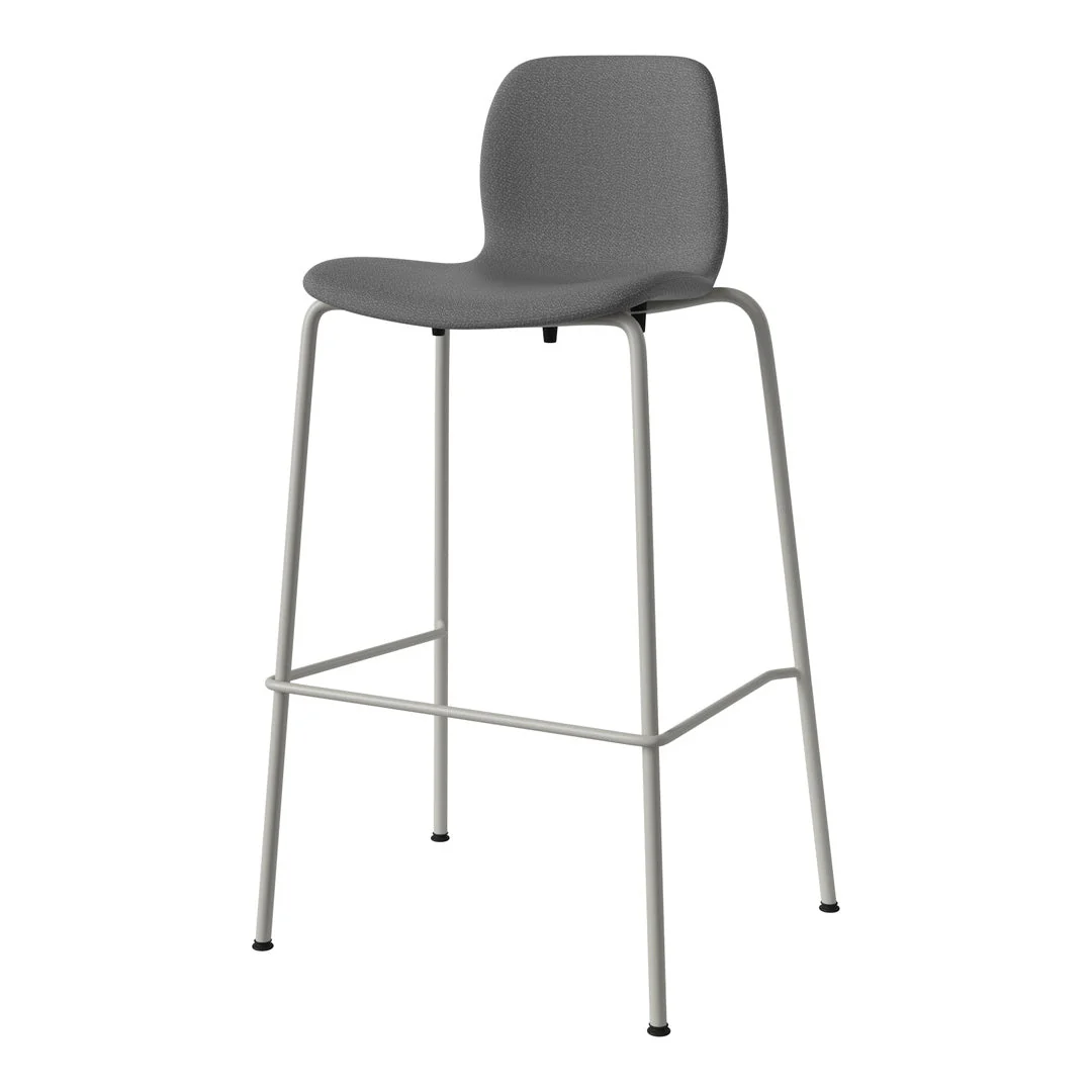 Seed Bar Chair - Upholstered - Steel Base, Grey Lacquered - Image 35