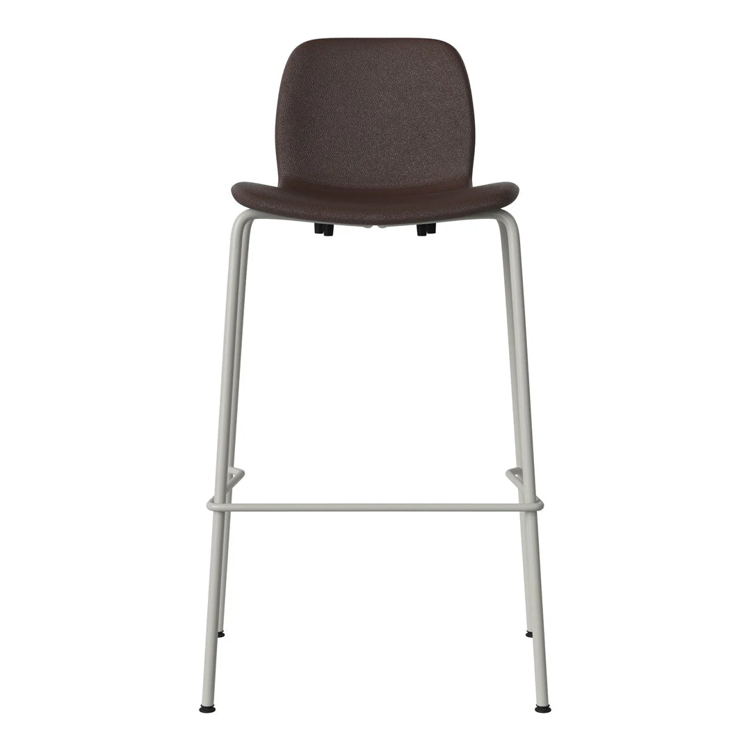 Seed Bar Chair - Upholstered - Steel Base, Grey Lacquered - Image 36
