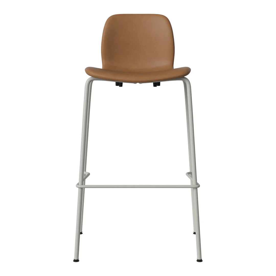 Seed Bar Chair - Upholstered - Steel Base, Grey Lacquered - Image 38
