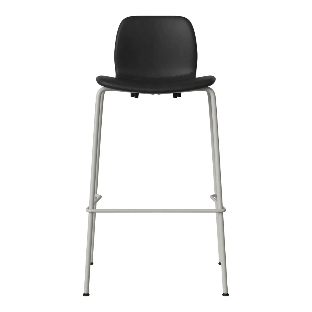 Seed Bar Chair - Upholstered - Steel Base, Grey Lacquered - Image 39
