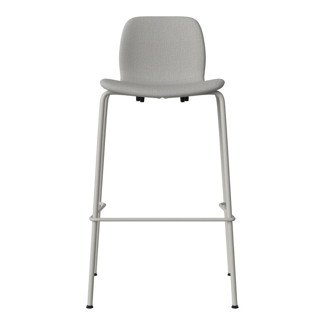 Seed Bar Chair - Upholstered - Steel Base, Grey Lacquered - Image 40