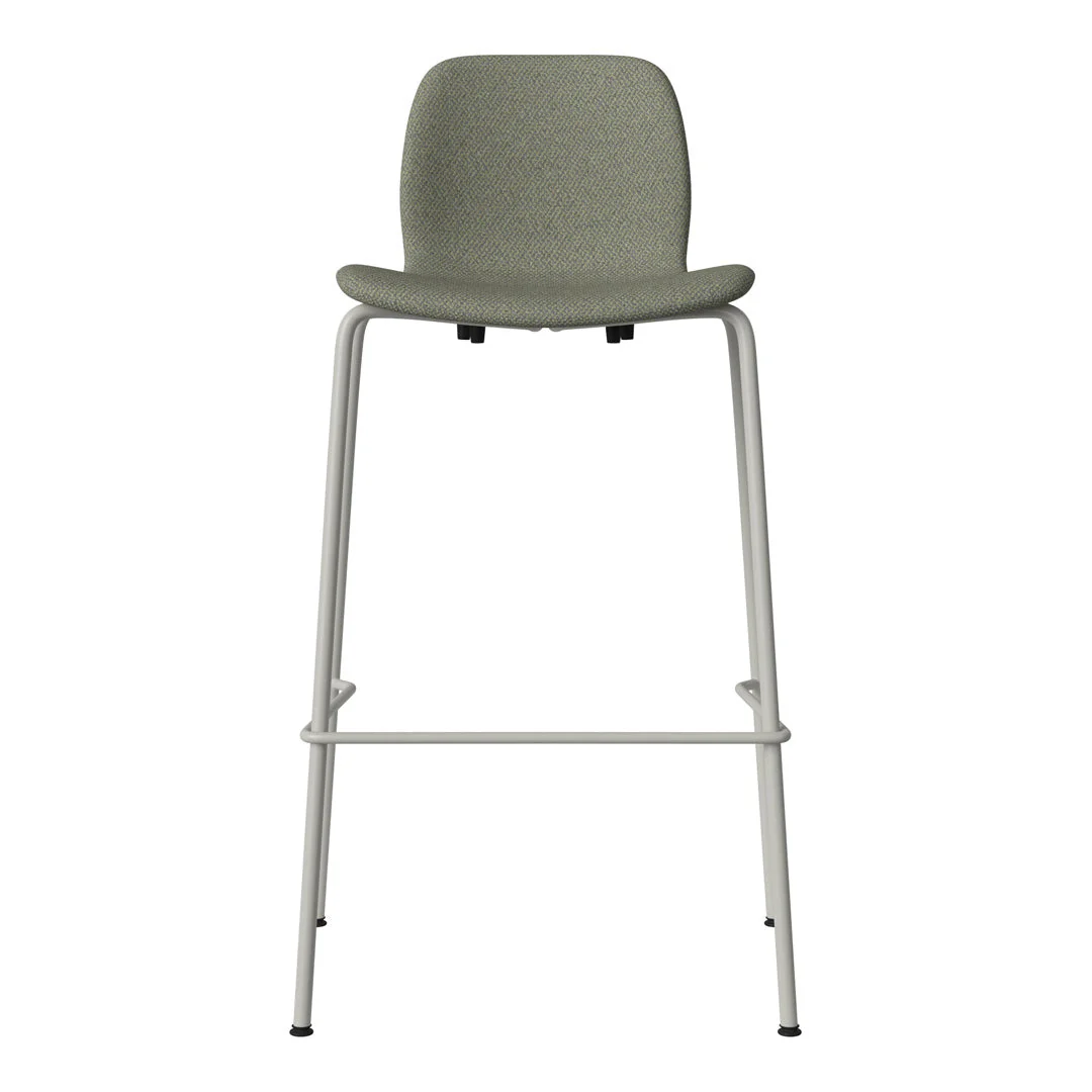 Seed Bar Chair - Upholstered - Steel Base, Grey Lacquered - Image 41