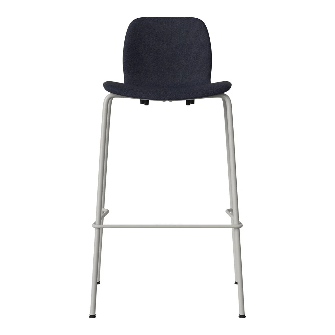 Seed Bar Chair - Upholstered - Steel Base, Grey Lacquered - Image 43