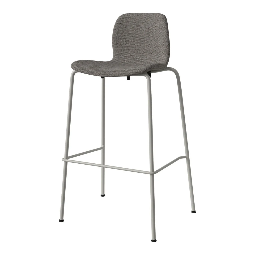 Seed Bar Chair - Upholstered - Steel Base, Grey Lacquered - Image 45