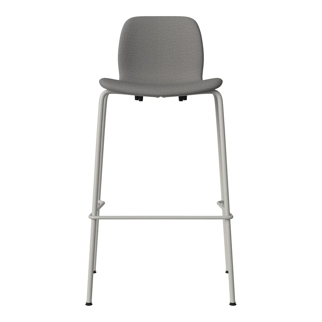 Seed Bar Chair - Upholstered - Steel Base, Grey Lacquered - Image 48