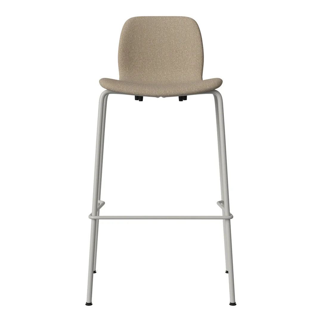 Seed Bar Chair - Upholstered - Steel Base, Grey Lacquered - Image 5