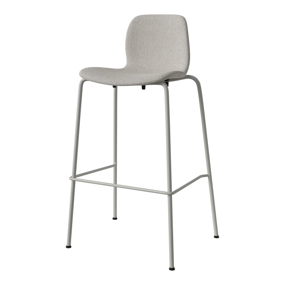 Seed Bar Chair - Upholstered - Steel Base, Grey Lacquered - Image 55
