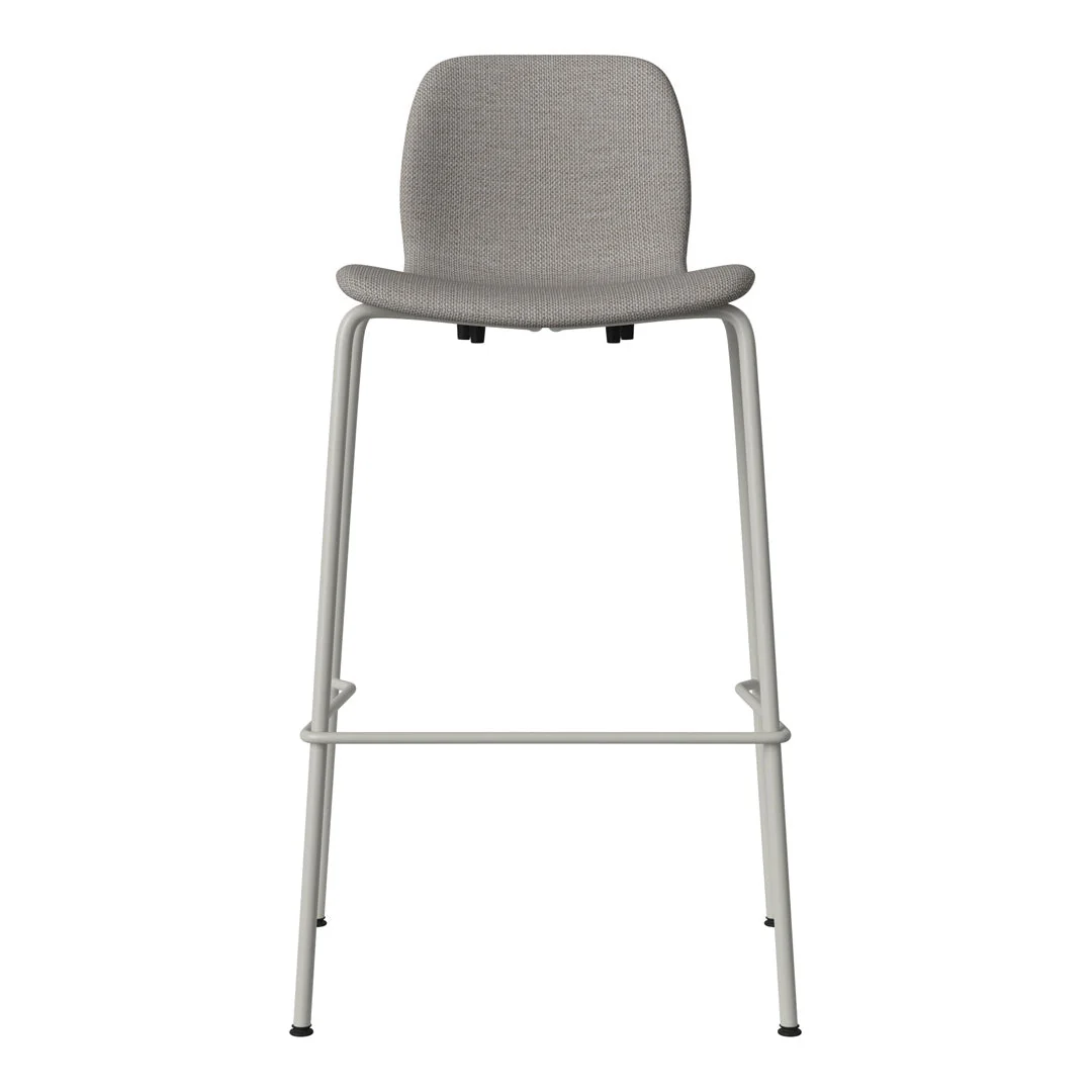 Seed Bar Chair - Upholstered - Steel Base, Grey Lacquered - Image 6