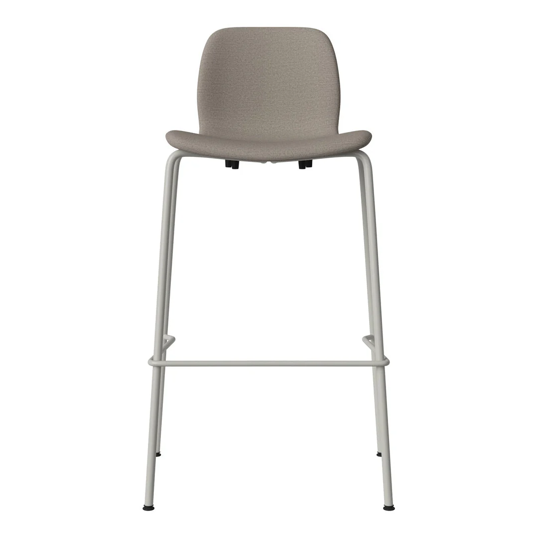 Seed Bar Chair - Upholstered - Steel Base, Grey Lacquered - Image 61